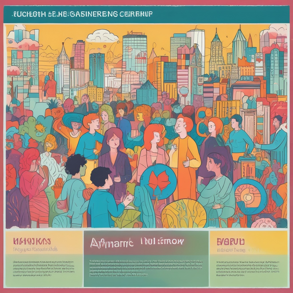 Slide 1 - A vibrant scene from a professional presentation